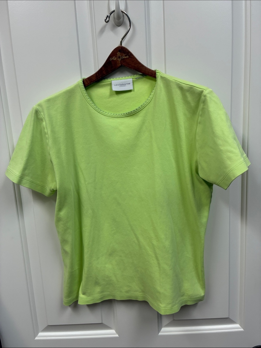 Liz Claiborne Neon Lime Short Sleeve Tee